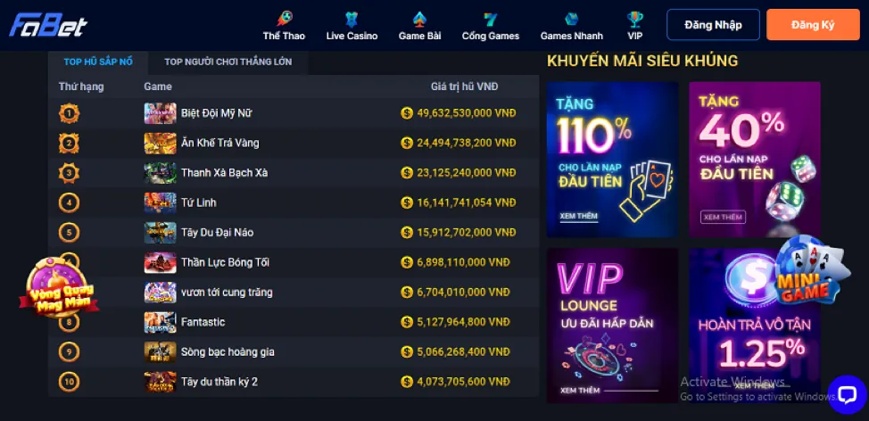 Game nổ hũ jackpot lũy tiến 98win8